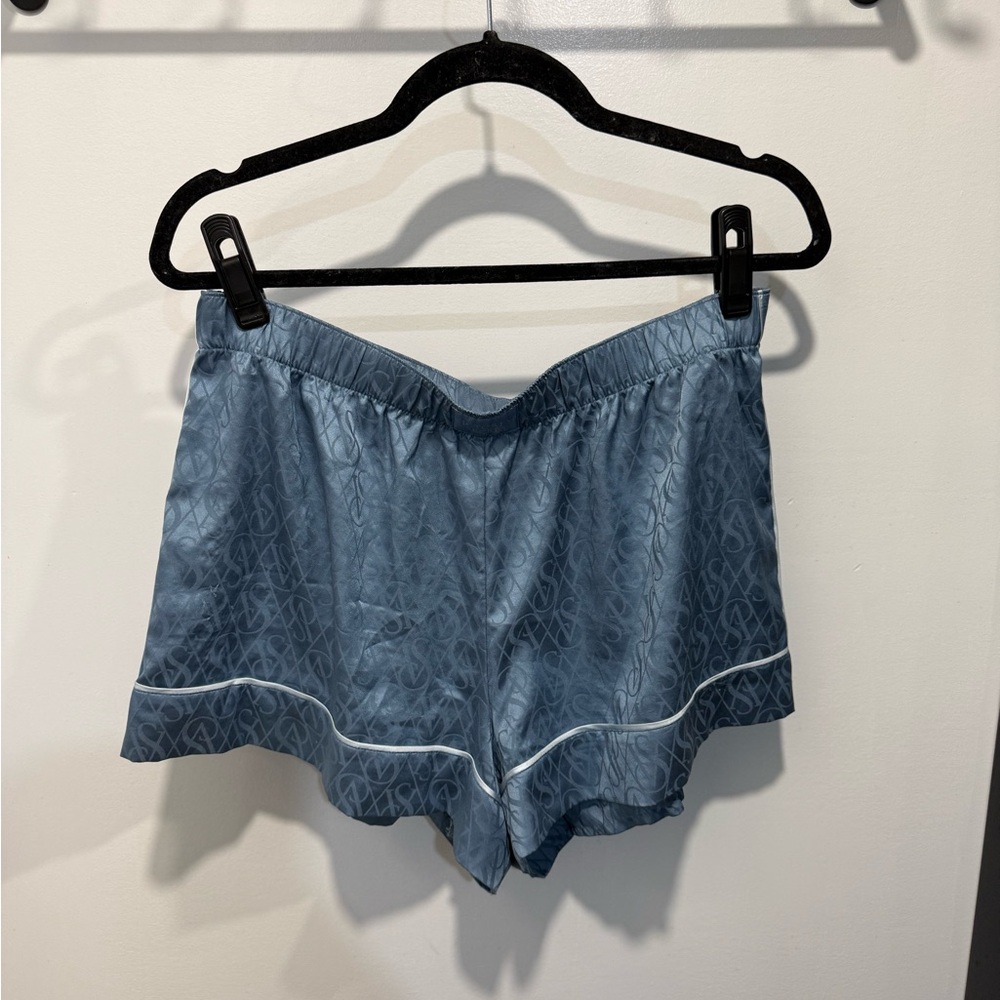 Victoria's Secret Blue Satin Pajama Shorts